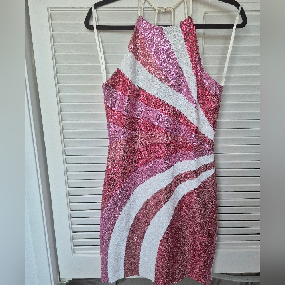 B Darlin Multicolored Sequin Bodycon Mini Dress